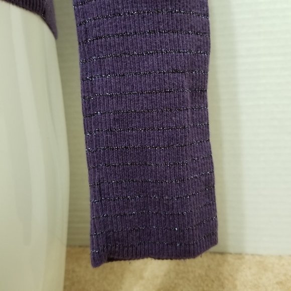 American Eagle cardigan Small metallic stripe knit button front sweater - Picture 7 of 12